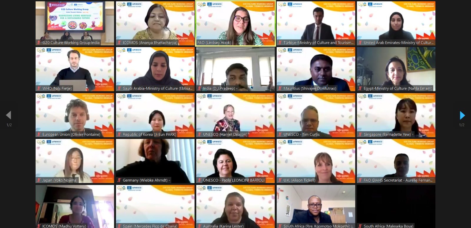 Ministry of Culture and Youth highlights UAE’s cultural policies and best practices in UNESCO’s G20 webinars